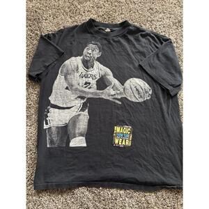 90S Los Angeles Lakers Magic Johnson Showtime Wear T Shirt Mens Xl